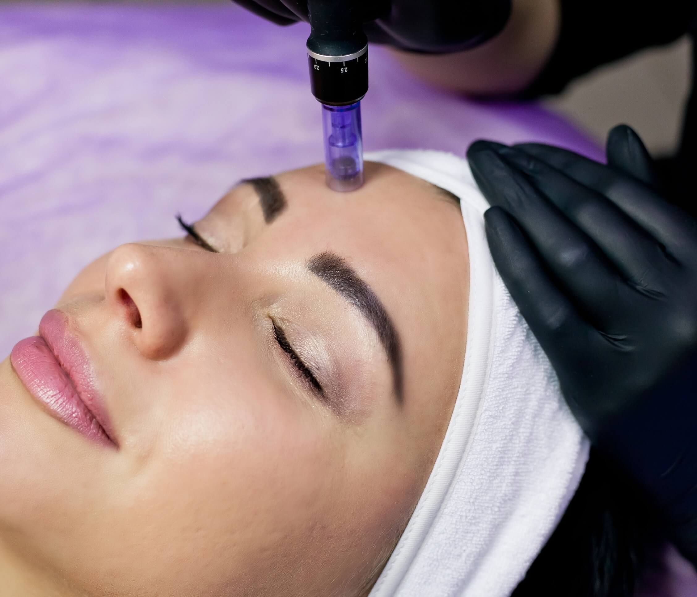 Modern, luxurious treatment room at Pure Derma Clinic