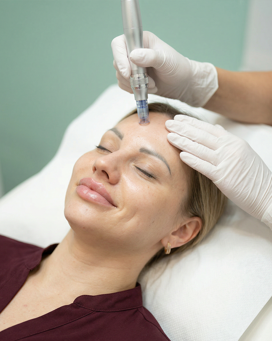 Microneedling collagen induction treatment