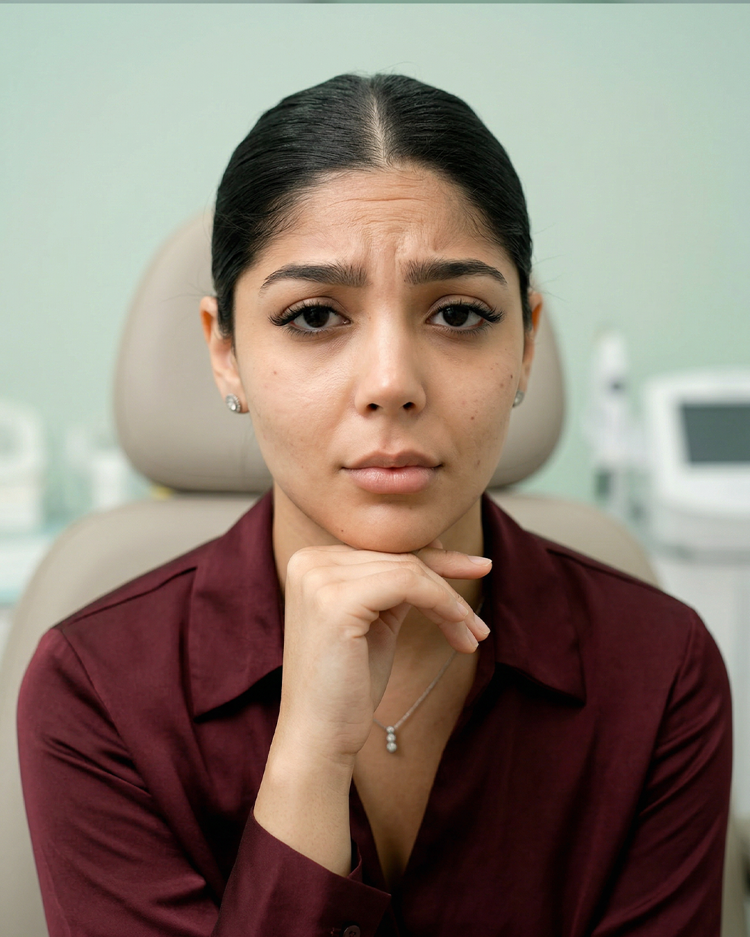 Wrinkle relaxation injections for forehead and frown lines